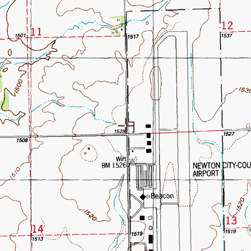 Topographic Map of Stone School (historical), KS
