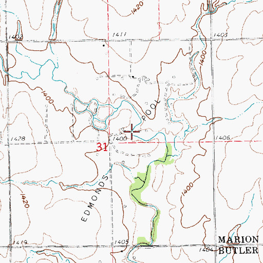 Topographic Map of Edmonds Pool, KS
