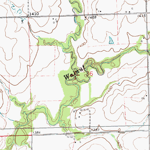 Topographic Map of School Branch, KS