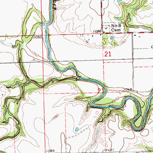 Topographic Map of Holderman Creek, KS
