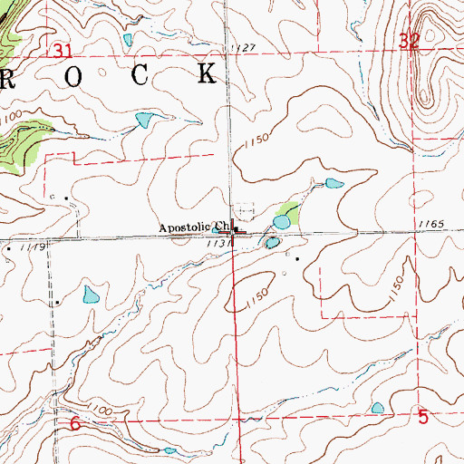 Topographic Map of Apostolic Christian Church Lamont - Gridley, KS