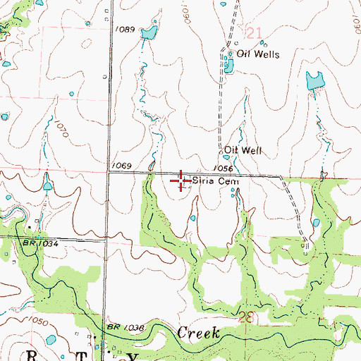 Topographic Map of Siria Cemetery, KS