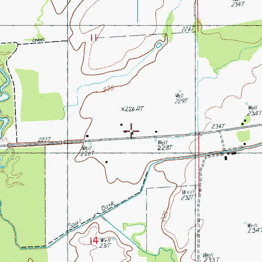 Topographic Map of Clarks Church, AR
