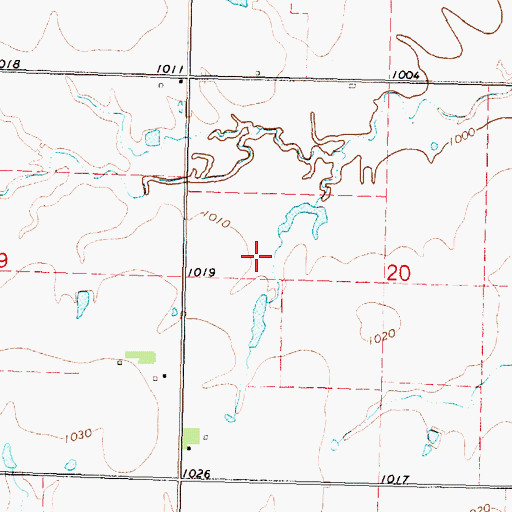 Topographic Map of Township of Neosho Falls, KS