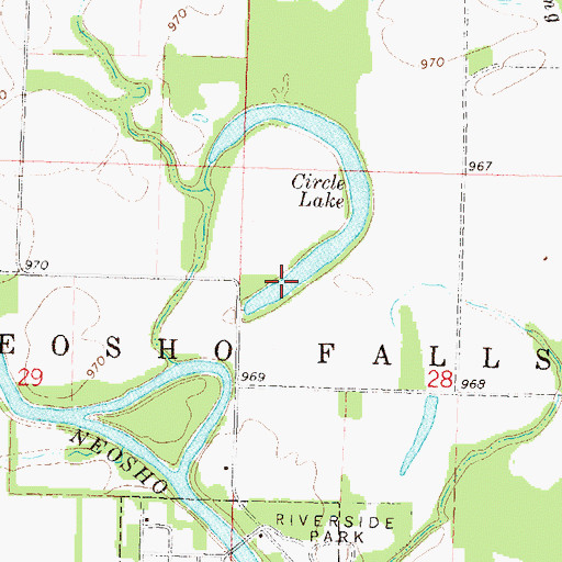 Topographic Map of Circle Lake, KS