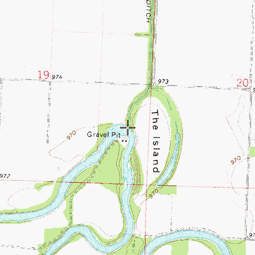 Topographic Map of Twiss Creek, KS