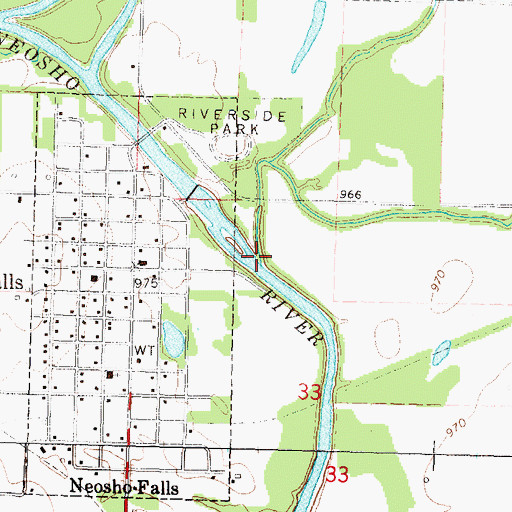 Topographic Map of Spring Creek, KS