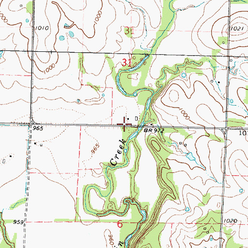 Topographic Map of Township of Geneva, KS
