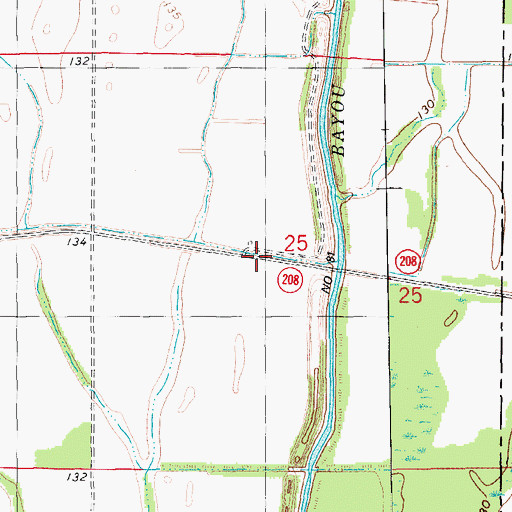Topographic Map of Clay Bayou, AR