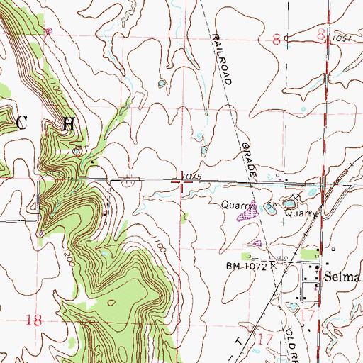 Topographic Map of Township of North Rich (historical), KS