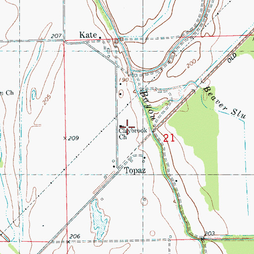 Topographic Map of Clay Brook School, AR