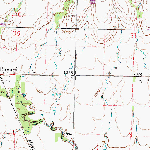 Topographic Map of Township of Osage, KS