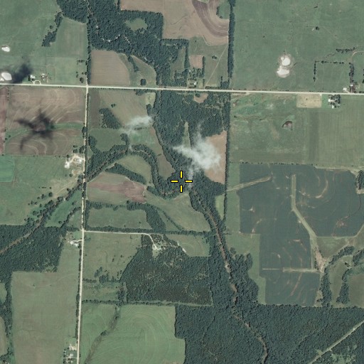 Aerial/Satellite Image of Middle Fork Little Osage River, KS