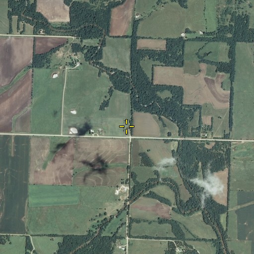 Aerial/Satellite Image of Osage Cemetery, KS