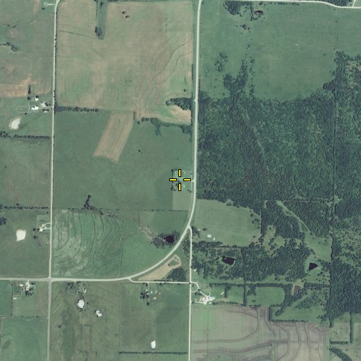 Aerial/Satellite Image of Curry Cemetery, KS