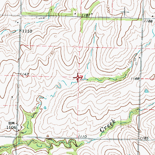 Topographic Map of Township of Lincoln, KS