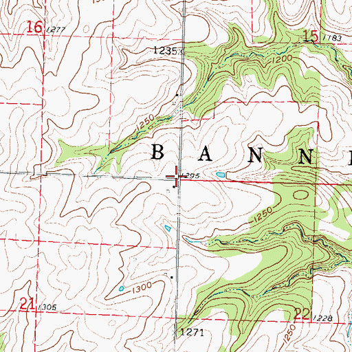 Topographic Map of Township of Banner, KS