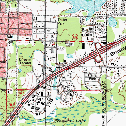 Topographic Map of Clayton Chapel, AR