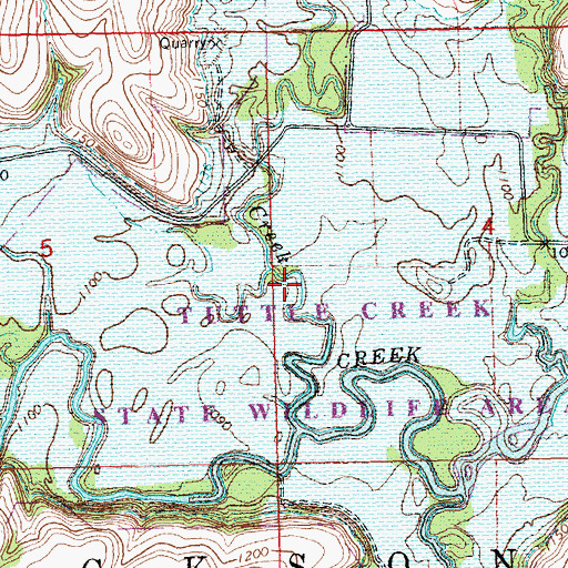 Topographic Map of Catholic Cemetery, KS