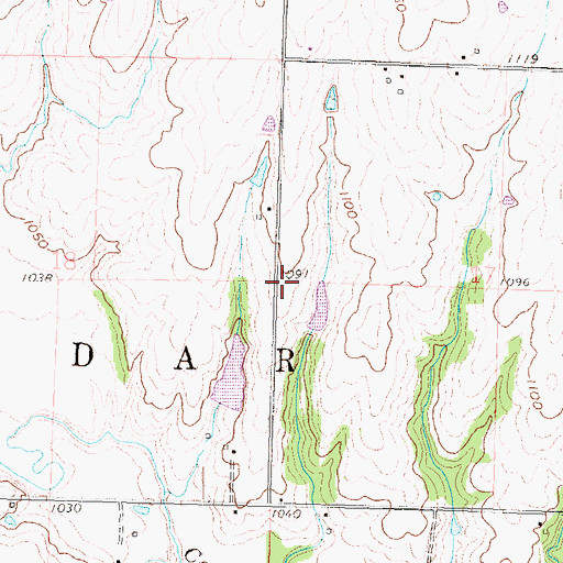 Topographic Map of Township of Cedar, KS