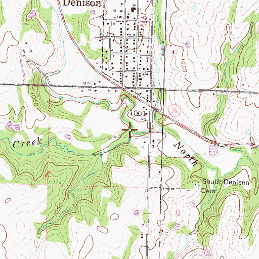 Topographic Map of Morgan Creek, KS