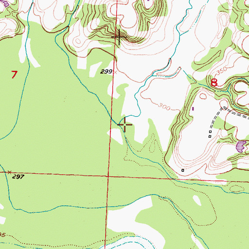 Topographic Map of Clear Creek, AR