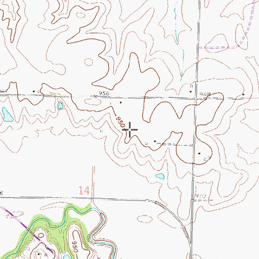 Topographic Map of Township of Delaware, KS