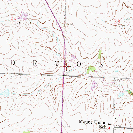 Topographic Map of Township of Norton, KS