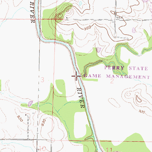 Topographic Map of Coal Creek, KS