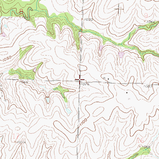 Topographic Map of Prairie View School (historical), KS