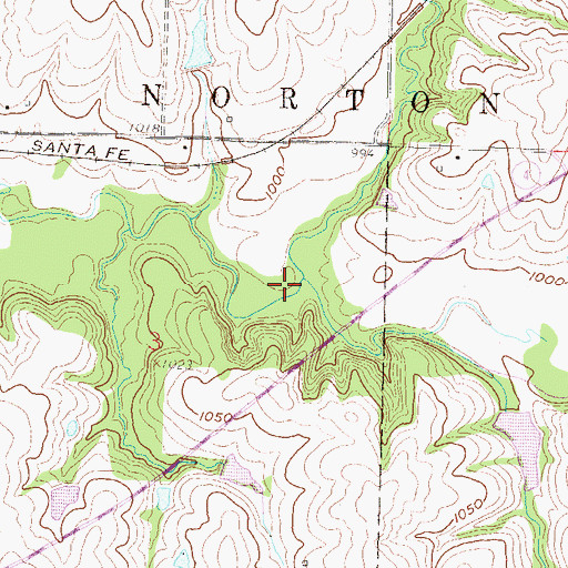 Topographic Map of Johannes Branch, KS