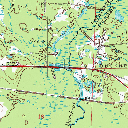 Topographic Map of Clear Creek, AR