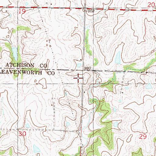 Topographic Map of Corson School, KS