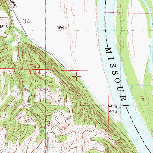 Topographic Map of Owl Creek, KS