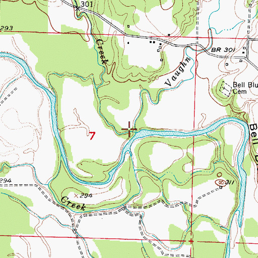 Topographic Map of Clear Creek, AR