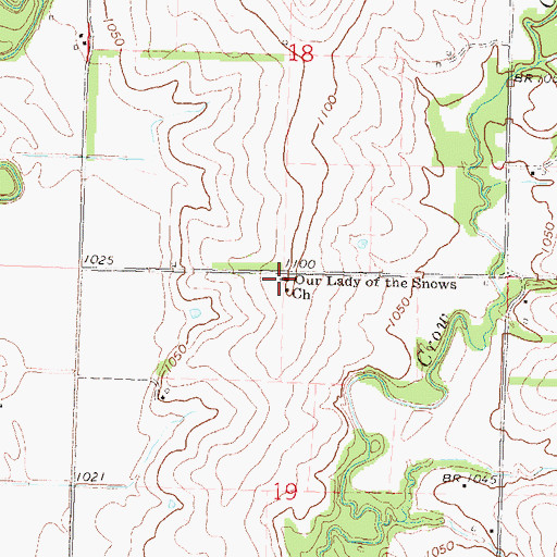 Topographic Map of Our Lady of the Snows Catholic Church, KS