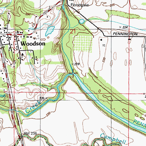 Topographic Map of Clear Creek, AR
