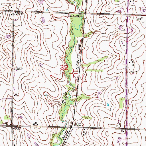 Topographic Map of Township of Rock Creek, KS