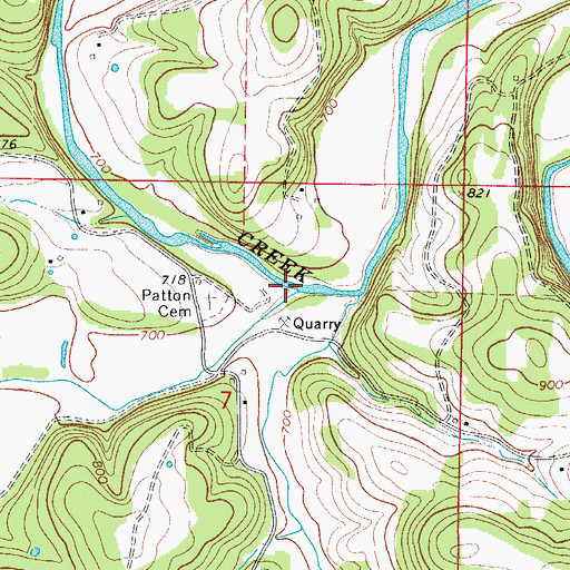 Topographic Map of Clear Creek, AR