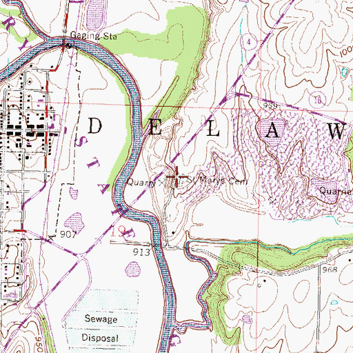 Topographic Map of Saint Mary's Cemetery, KS