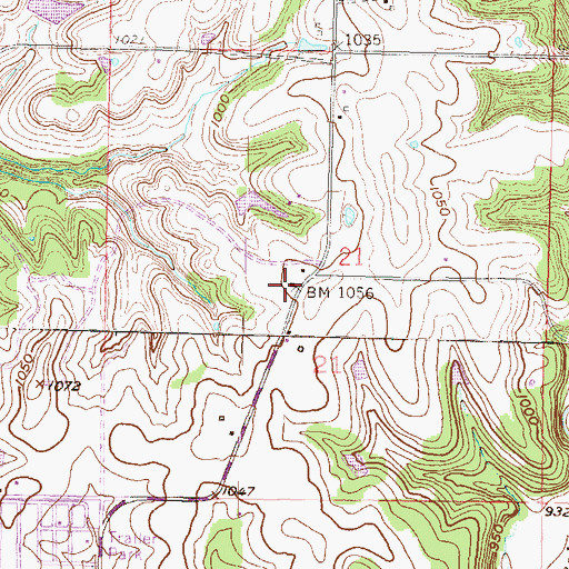 Topographic Map of Nesbitt School (historical), KS