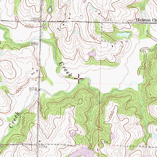 Topographic Map of Scatter Creek, KS
