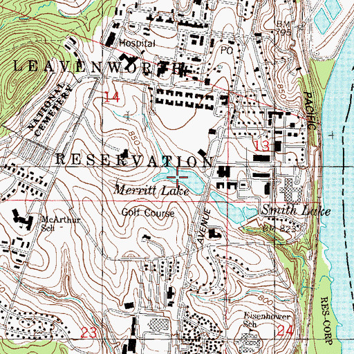 Topographic Map of Merritt Lake, KS