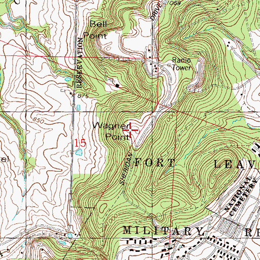 Topographic Map of Wagner Point, KS