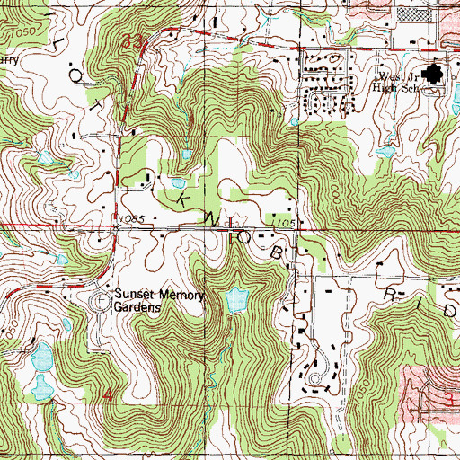 Topographic Map of Pilot Knob Ridge, KS