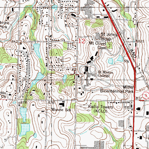 Topographic Map of Xavier, KS