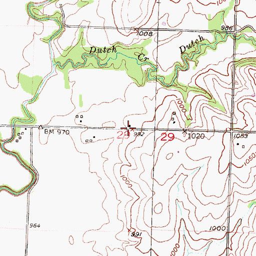 Topographic Map of Stack School (historical), KS