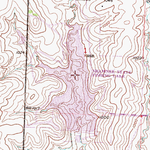 Topographic Map of Shawnee County State Park, KS