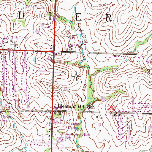 Topographic Map of Township of Soldier, KS
