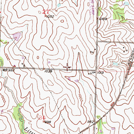 Topographic Map of Sunbeam School (historical), KS